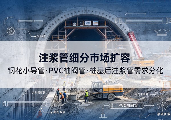 沙河注浆管细分市场扩容，隧道钢花小导管、PVC 袖阀管、桩基后注浆管需求分化